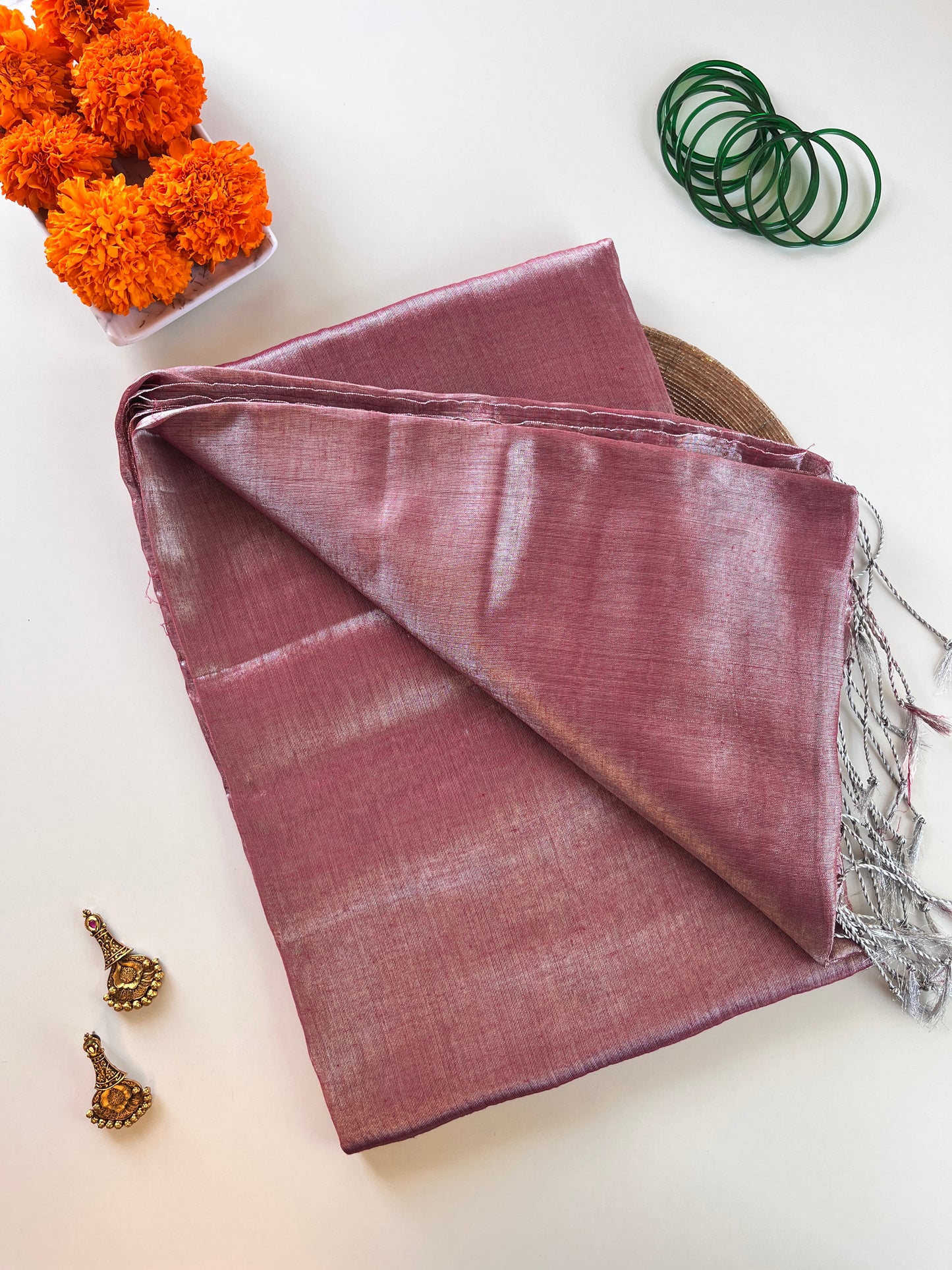 Mauve Tissue Silk Saree