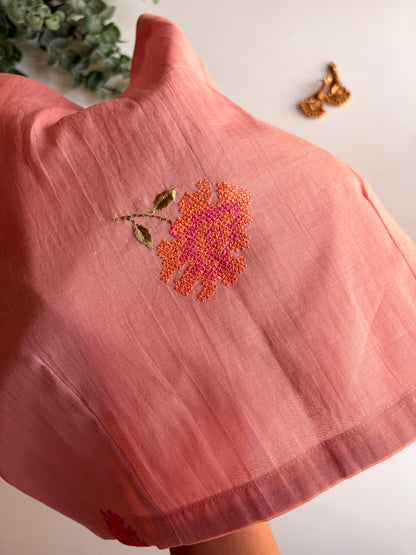 Pastel Pink Floral Blouse