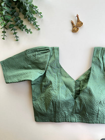 Polka Green Blouse