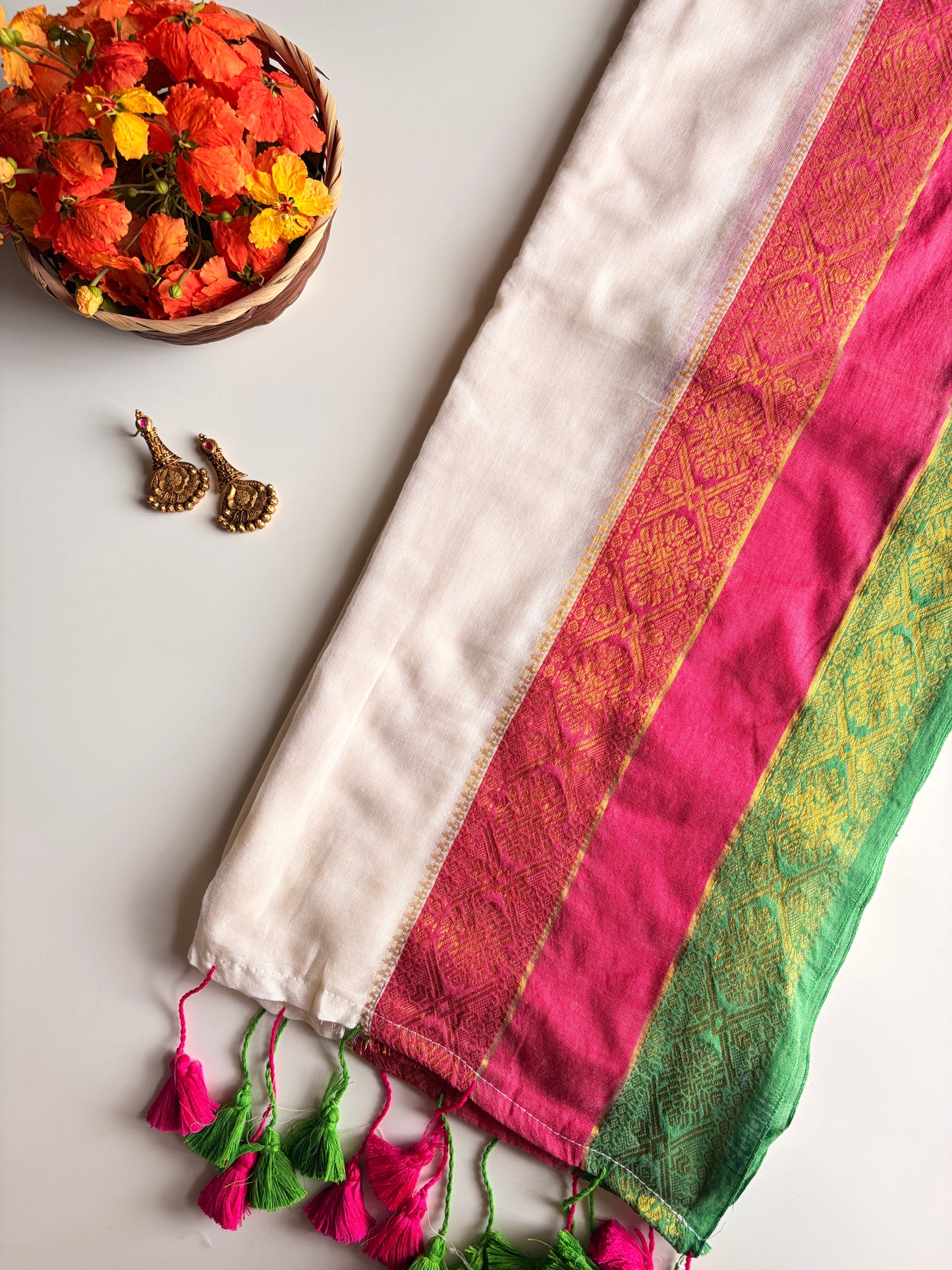 Kerala Mul Cotton Saree