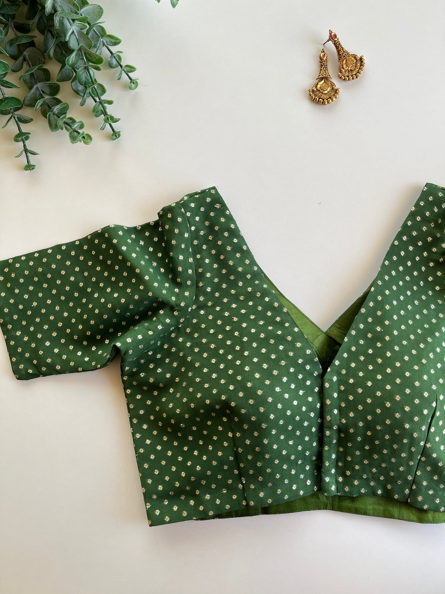 Hiba in Sage Green Blouse