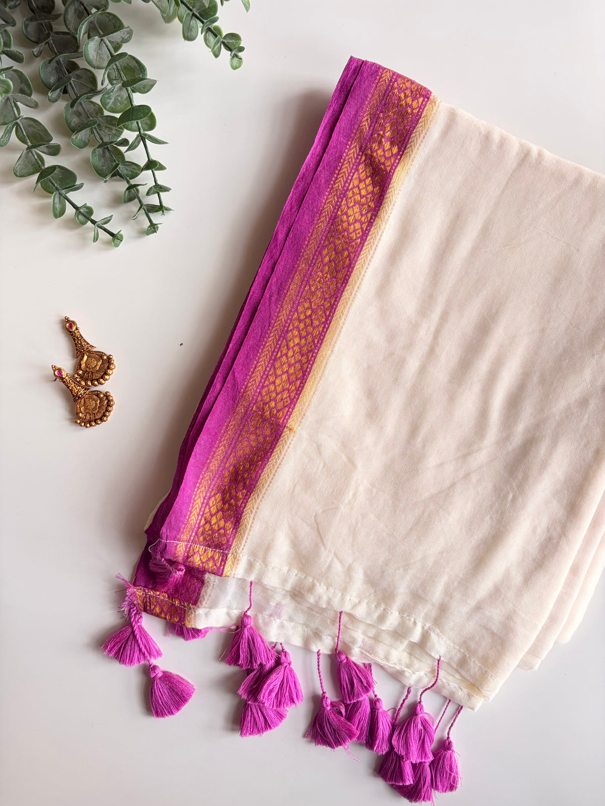 Kerala Mul Cotton Saree