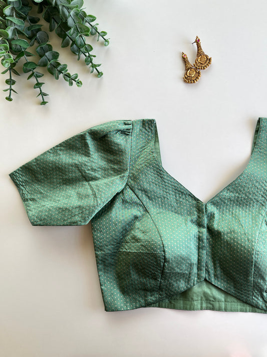 Polka Green Blouse