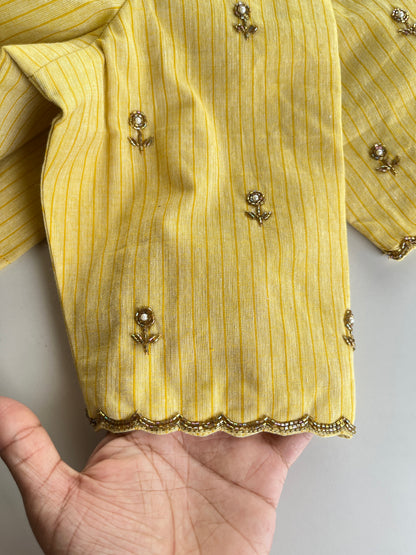 Pastel Yellow Handwork Blouse