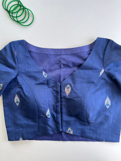 Navy Chanderi Blouse