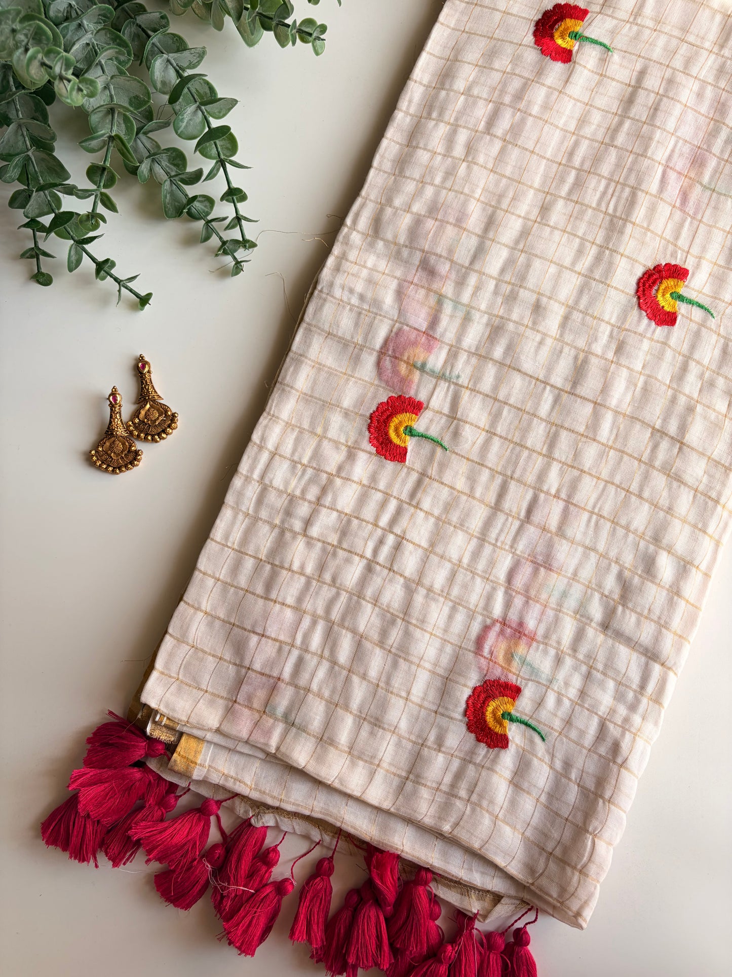 Kerala Mul Cotton Saree