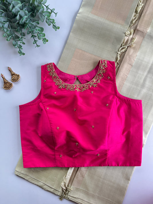Pastel Green Soft Silk Saree & Pink Blouse