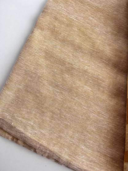 Tissue Linen Golden Saree