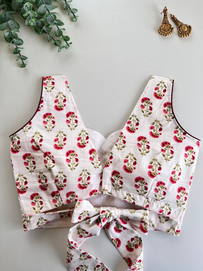 Pinteresty Floral Cotton Blouse