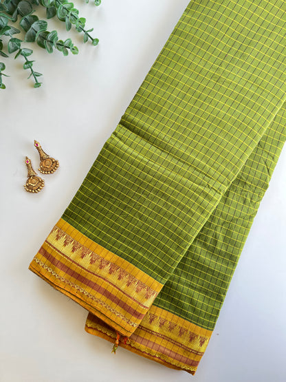 Kattam Saree in Green