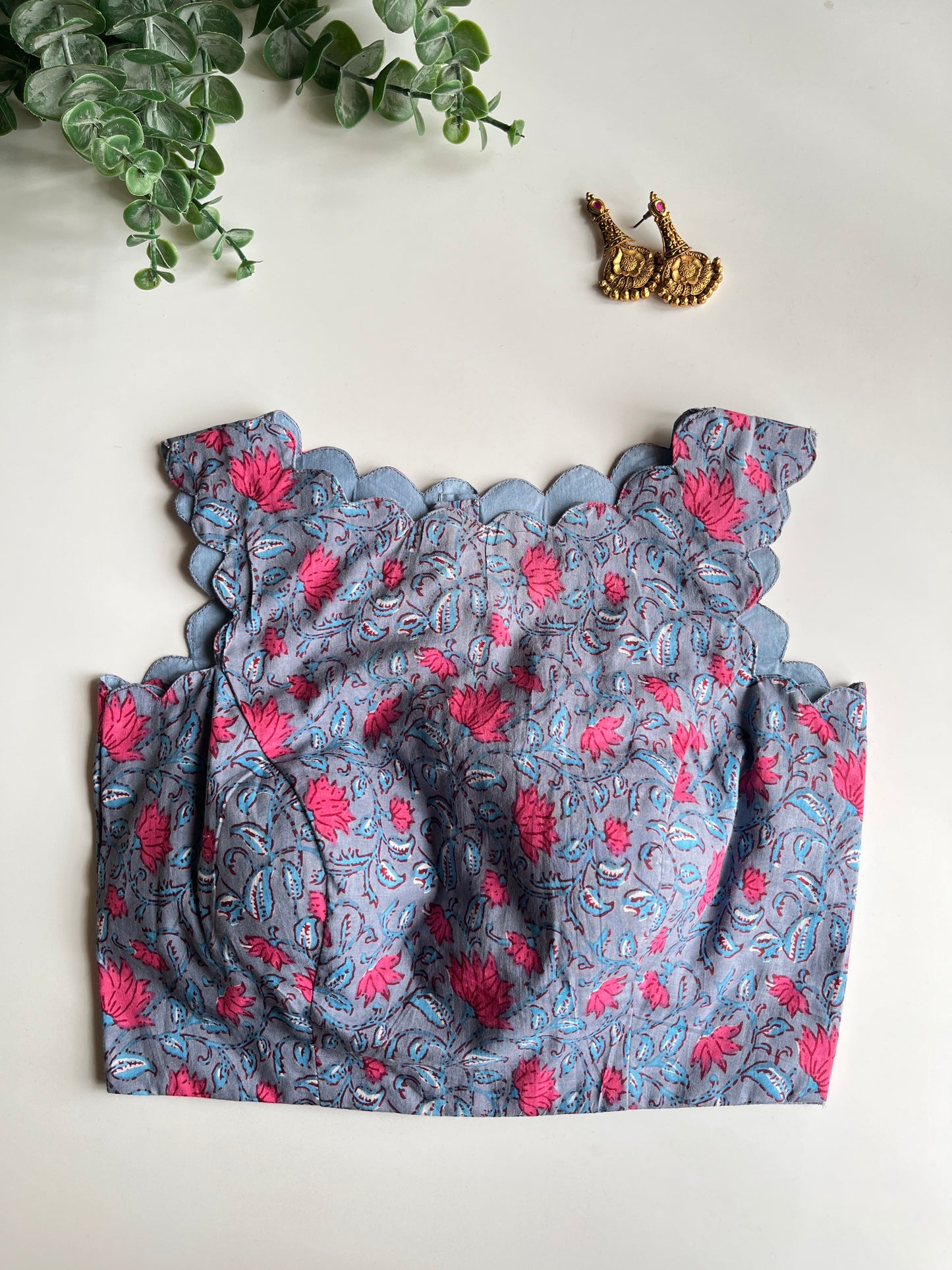 Grey Cotton Blouse