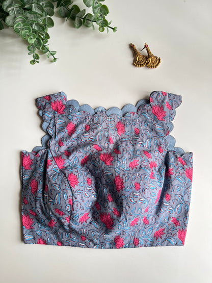 Grey Cotton Blouse