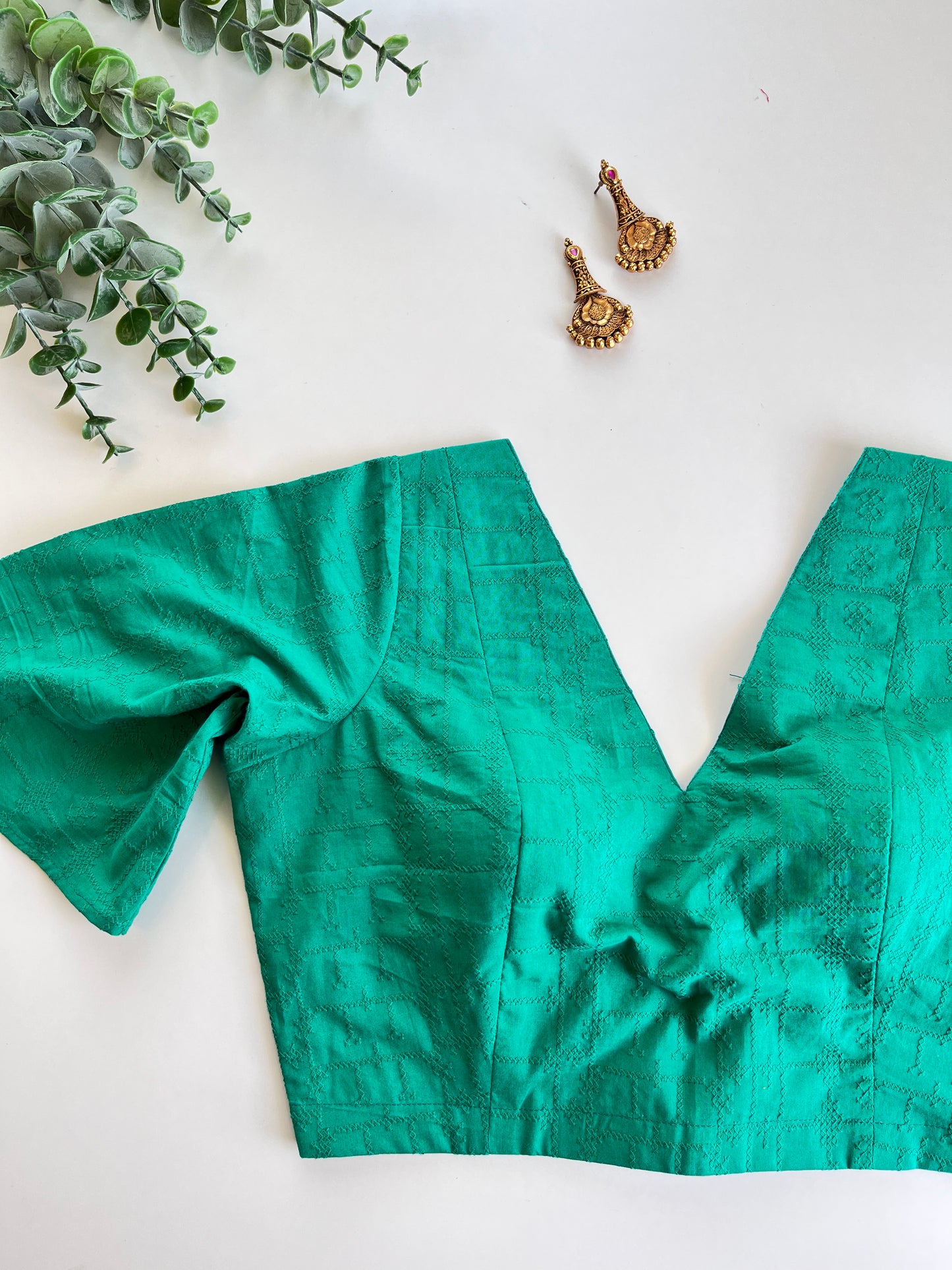 Green Hakoba Blouse