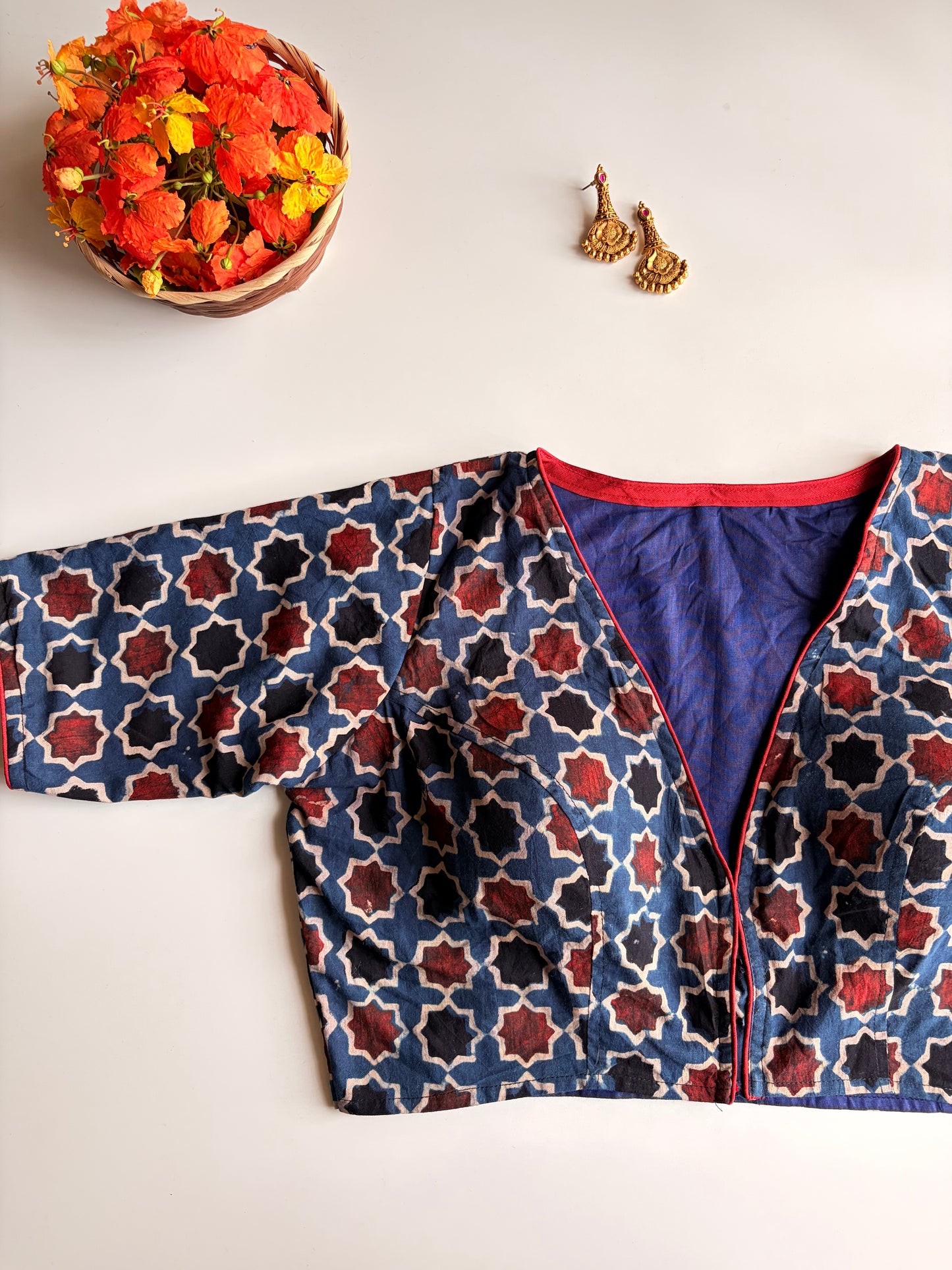 Indigo Ajrakh Blouse