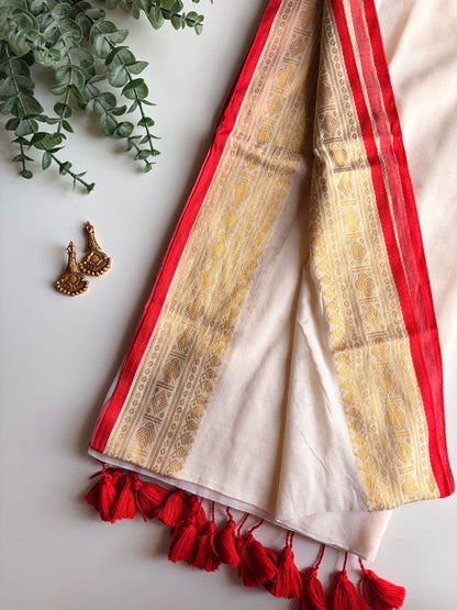 Kerala Mul Cotton Saree