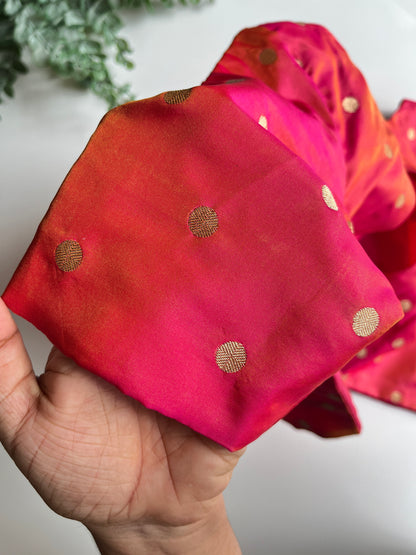 Peach Pink Polka Blouse