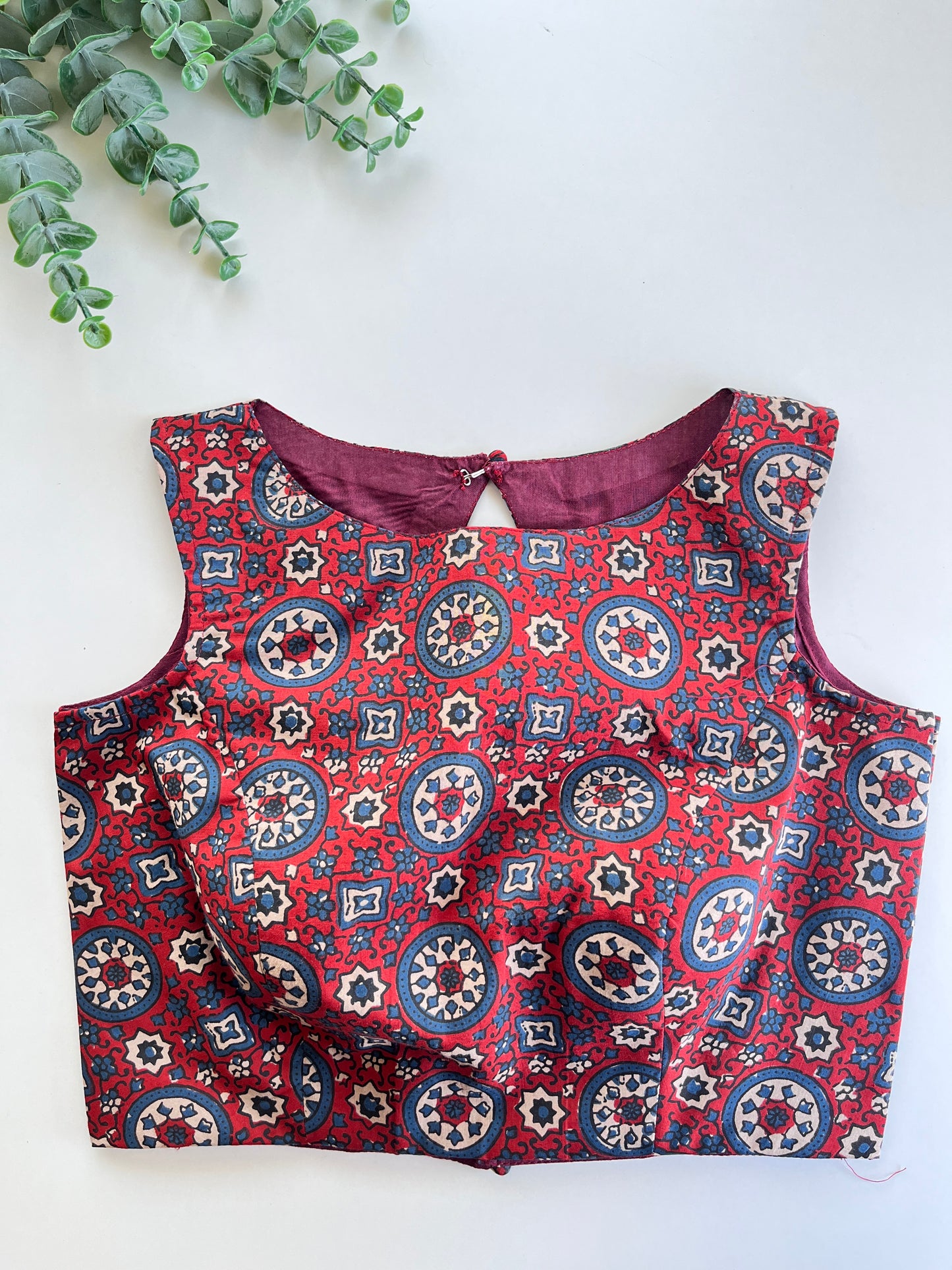 Maroon Indigo Cotton Blouse