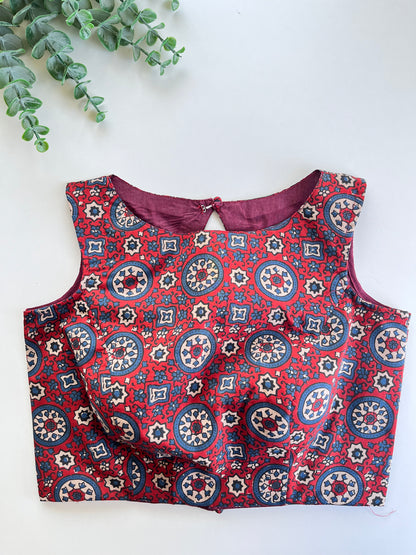 Maroon Indigo Cotton Blouse