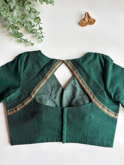 Green Border Blouse