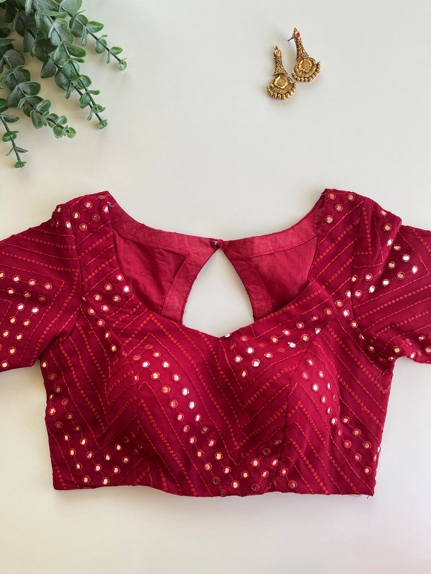 Ruby Red Mirror Blouse