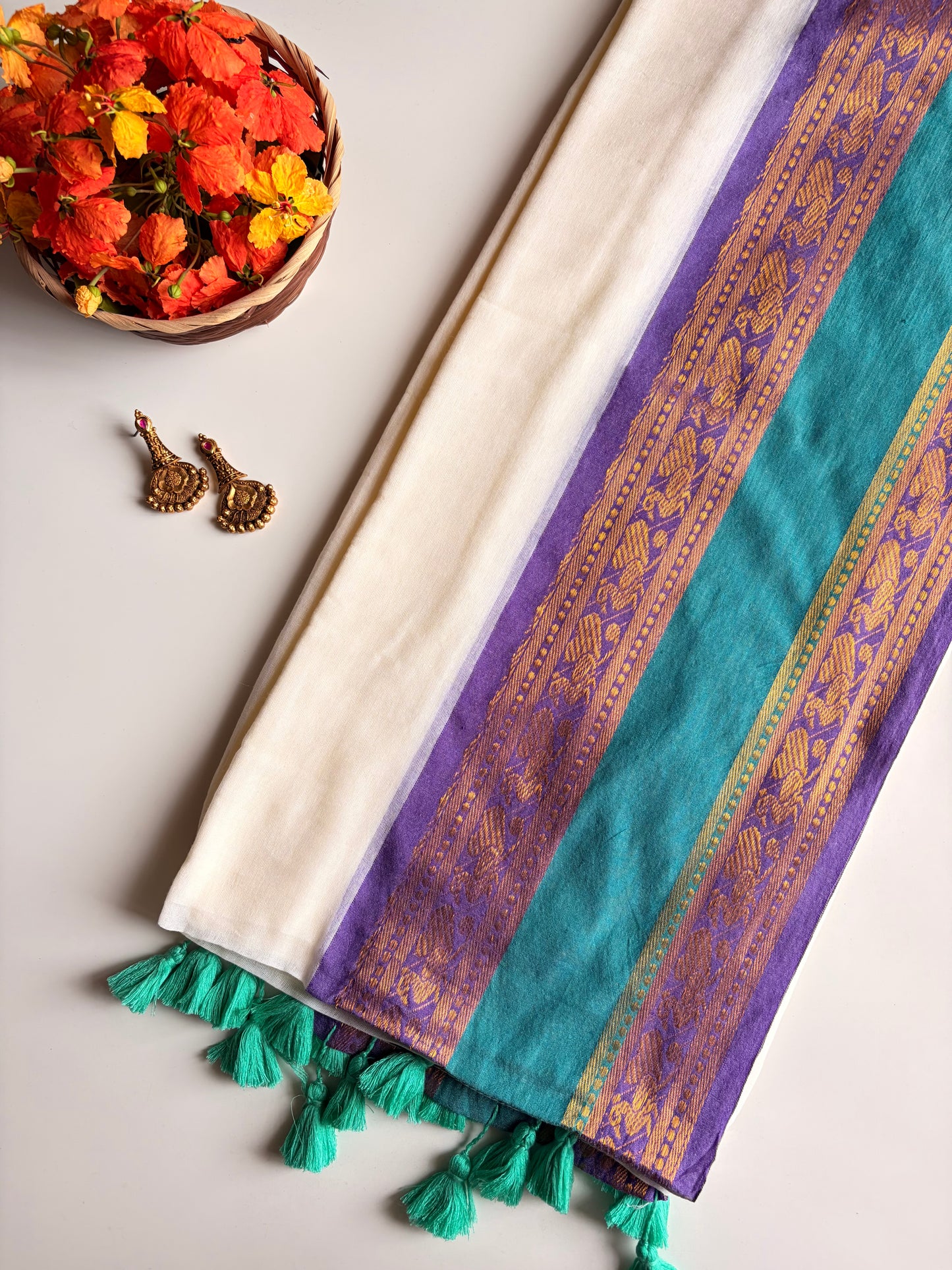 Kerala Mul Cotton Saree