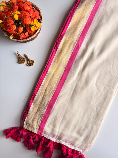 Kerala Mul Cotton Saree