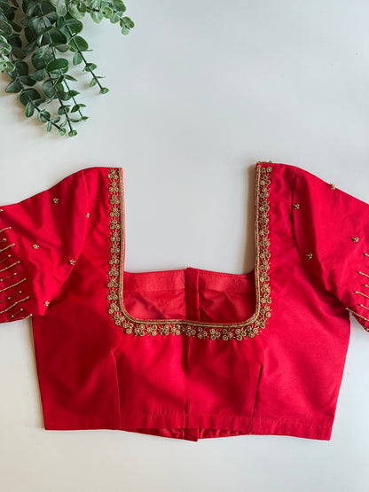Red Handworked Blouse