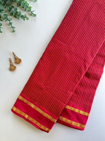 Kattam Saree in Maroon