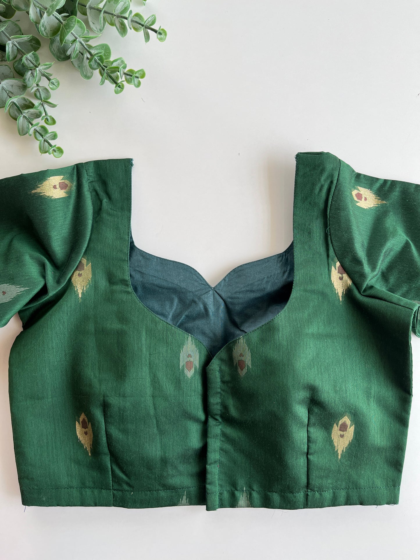 Green Chanderi Blouse