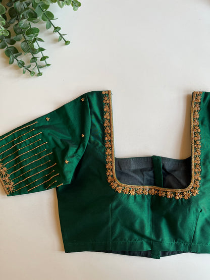 Emerald Green Handworked Blouse