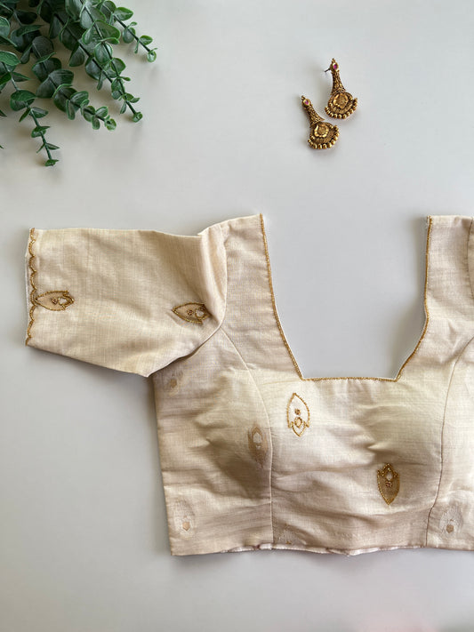 Light Beige Handwork Blouse