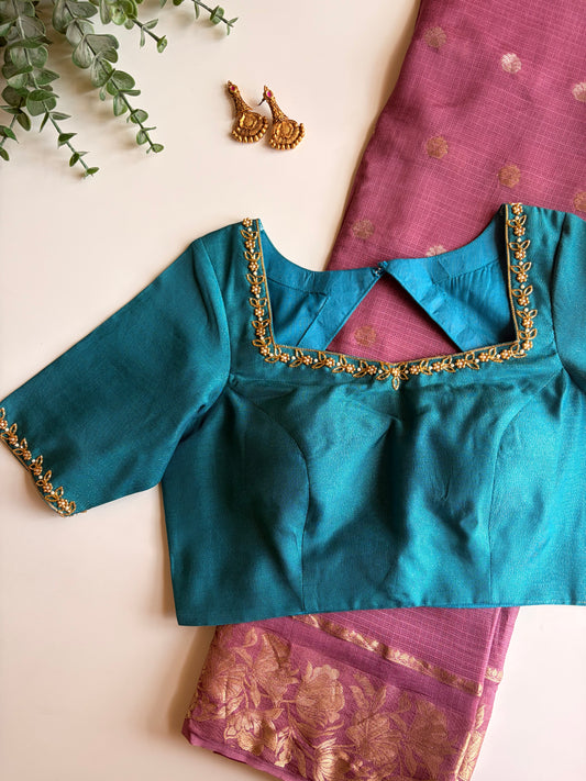 Aanya and Rama Blue Blouse