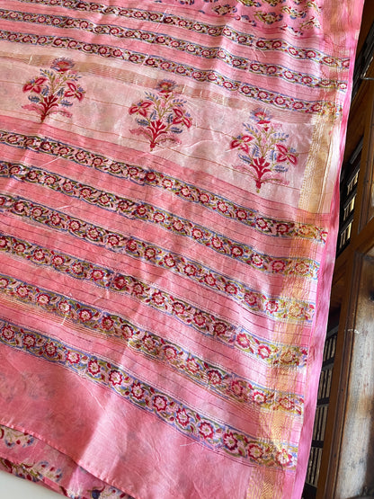 Blush Pink Cotton Silk Saree & Blouse