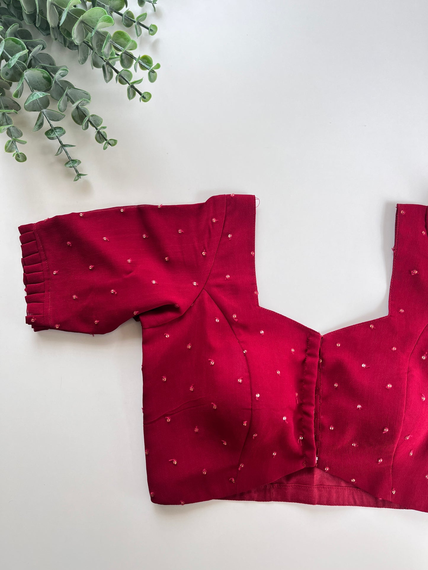 Maroon Sequence Blouse