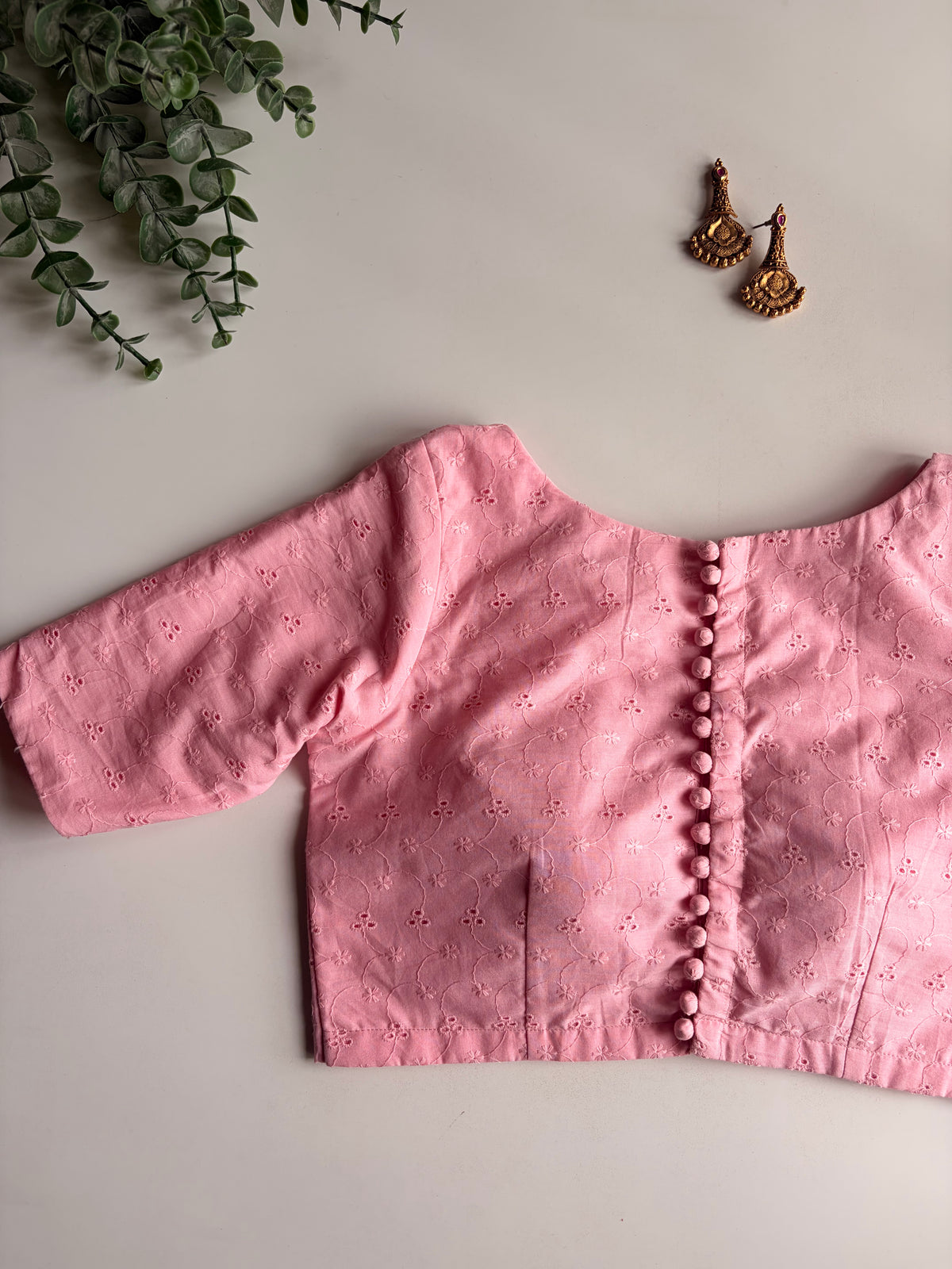 Baby Pink Hakoba Blouse