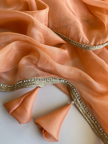 Kaira in Peach Saree