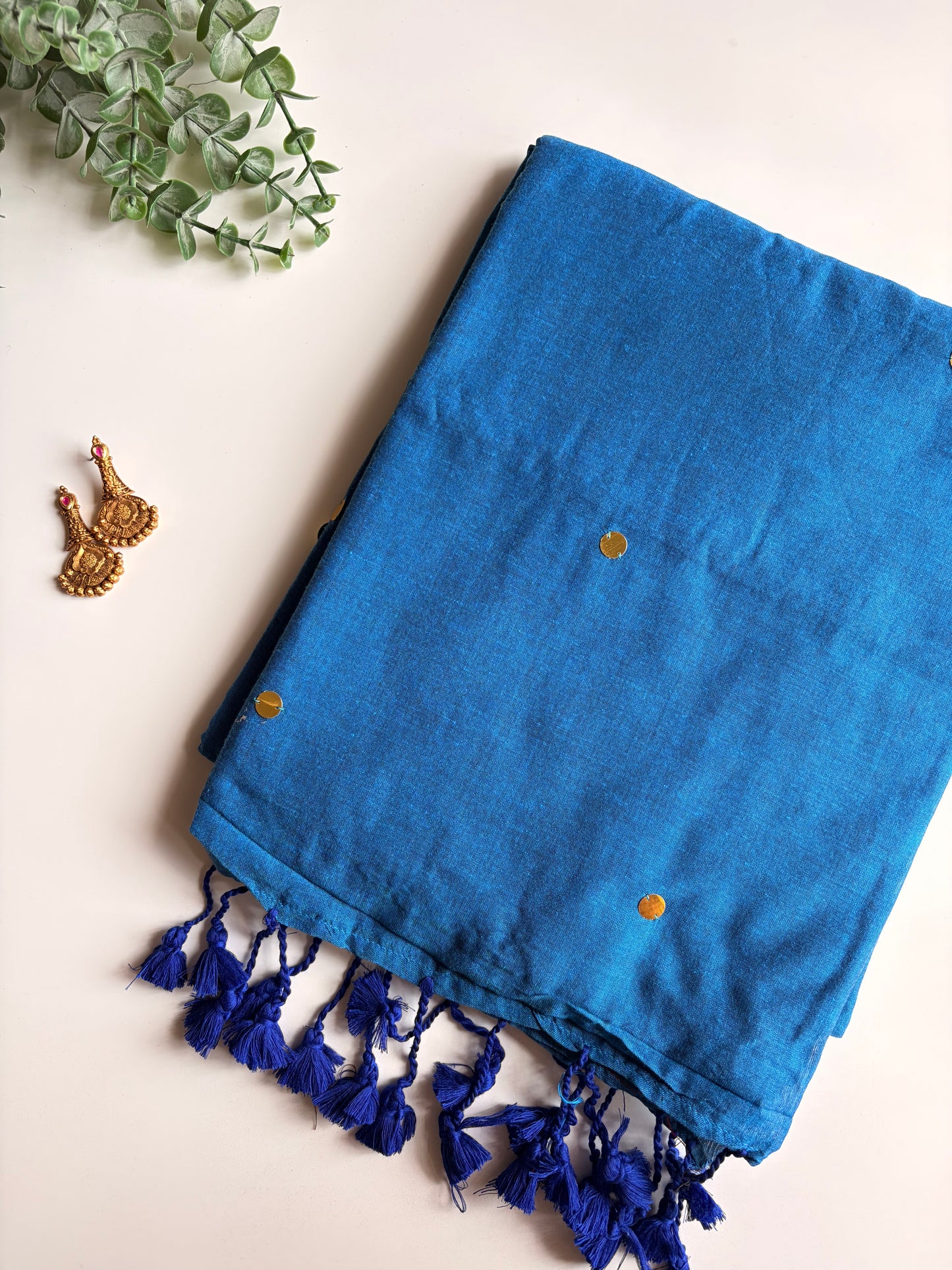 Happy Blue Chumki Saree