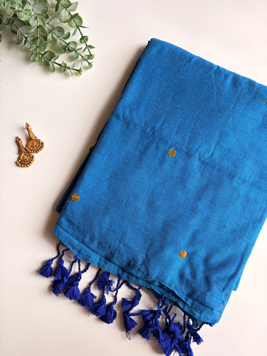 Happy Blue Chumki Saree
