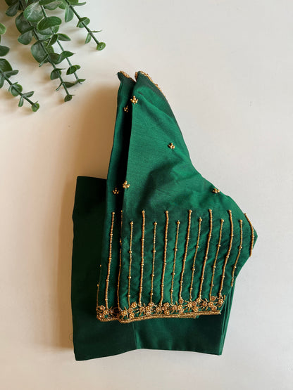 Emerald Green Handworked Blouse