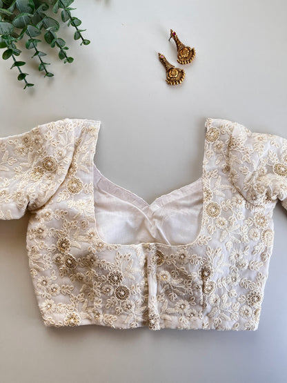 Off-white Chikankari Blouse