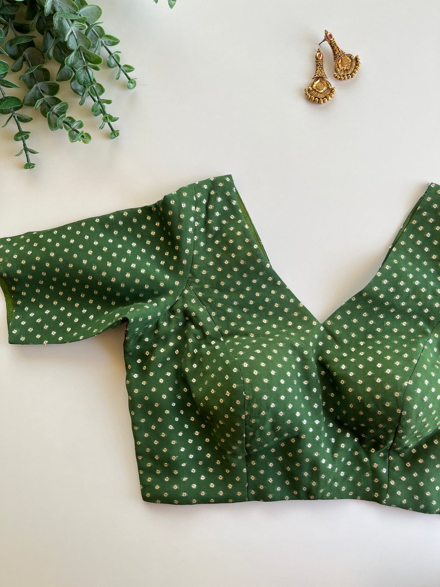 Hiba in Sage Green Blouse