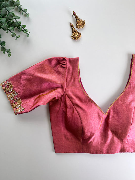 Blush Pink Handwork Blouse