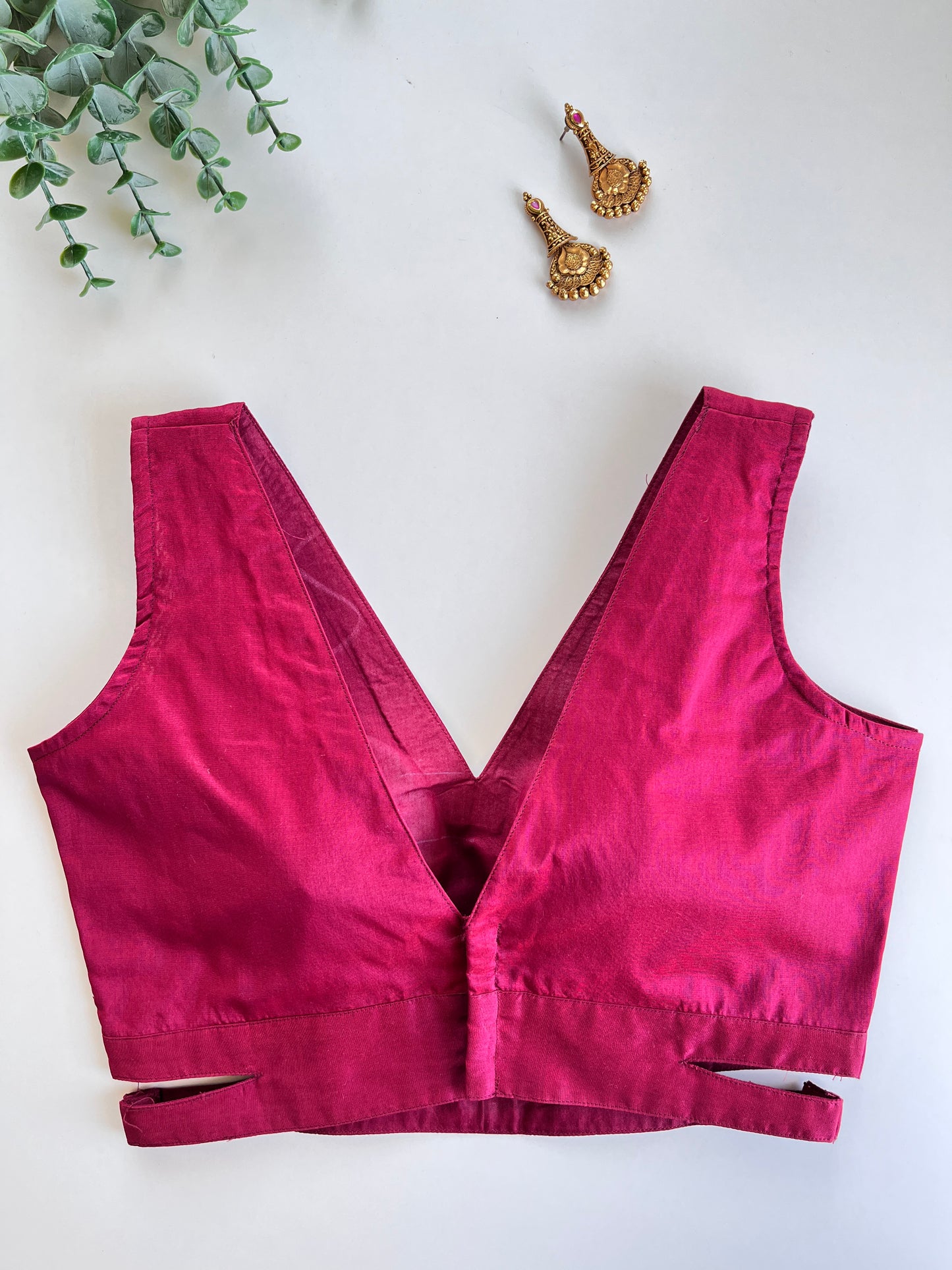 Burgundy Sleeveless Blouse