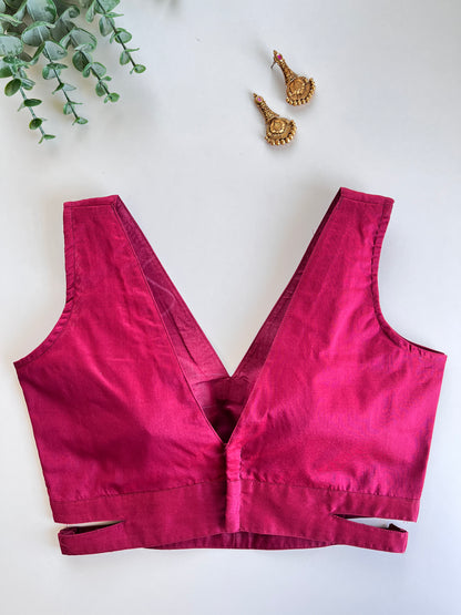 Burgundy Sleeveless Blouse
