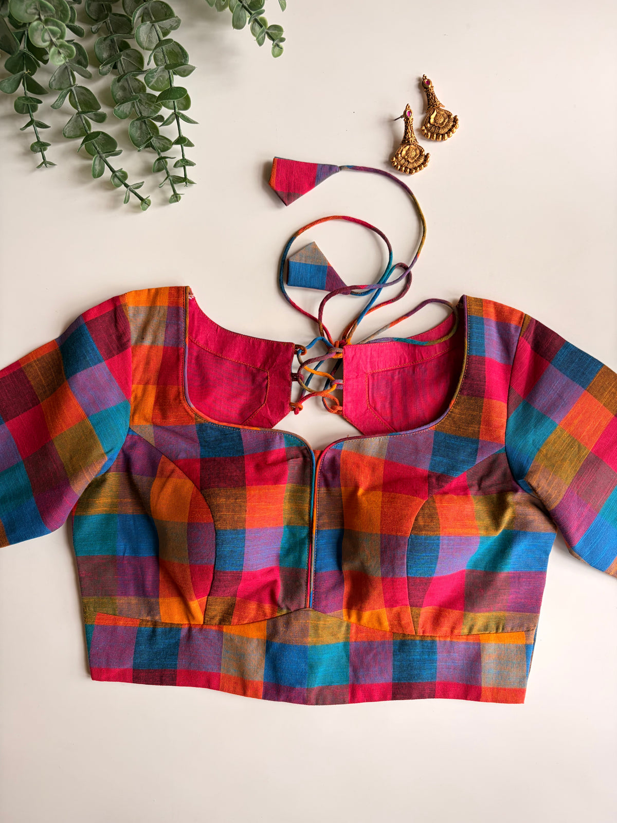 Madras Check Blouse