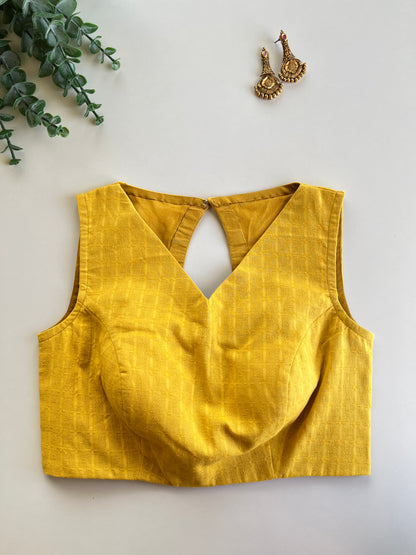 Mustard Yellow Cotton Blouse