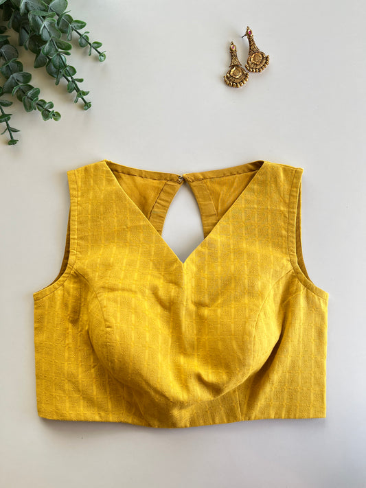 Mustard Yellow Cotton Blouse