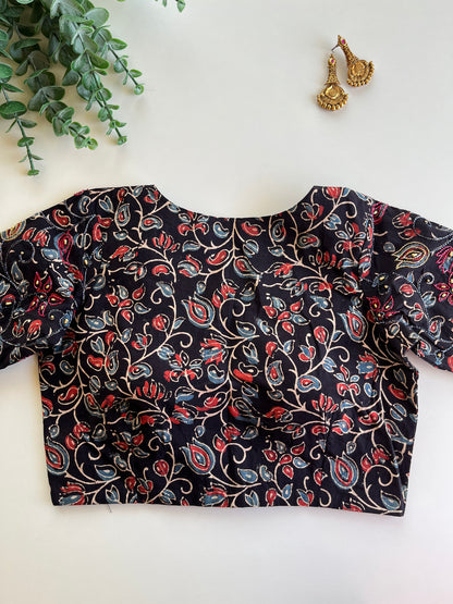Black Ajrakh Handwork Blouse