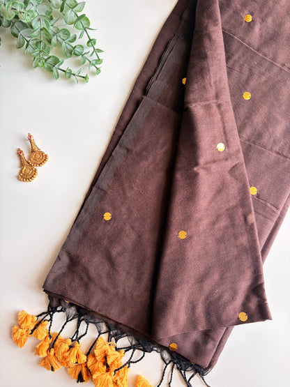Brown Chumki Saree