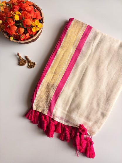 Kerala Mul Cotton Saree